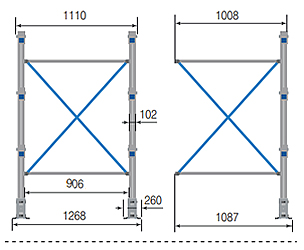 Cantilever ONE – Crociera per colonna cantilever / cm. L.100