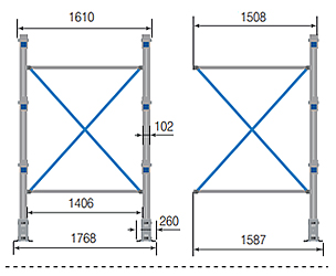 Cantilever ONE – Crociera per colonna cantilever / cm. L.150