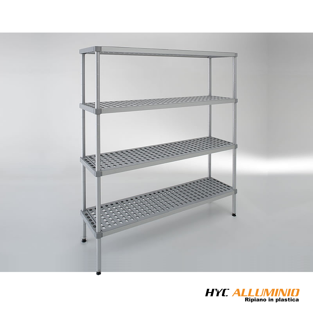 Scaffale Alluminio HYC cm. L.140xP.30xH.200 (4 ripiani)